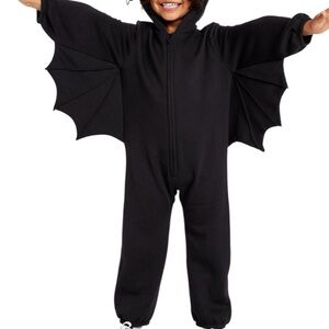 Black Bat One-Piece Costume Unisex Hooded Critter